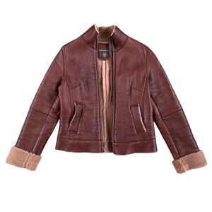 Banana Republic Brown Shearling-Lined Jacket